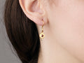 GURHAN, GURHAN Droplet Gold Single Drop Earrings, Wire Hook, Ruby and Diamond
