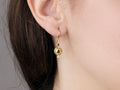 GURHAN, GURHAN Droplet Gold Single Drop Earrings, Wire Hook, Sapphire and Diamond
