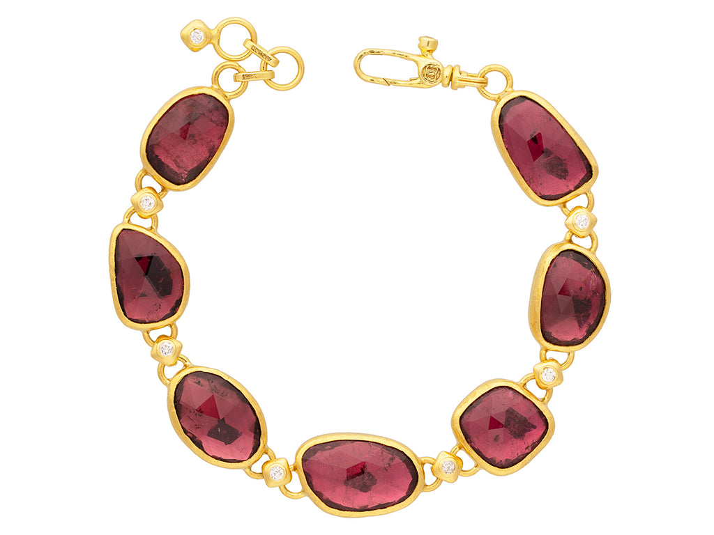 GURHAN, GURHAN Elements Gold Tourmaline All Around Single-Strand Bracelet, Mixed Amorphous Shapes