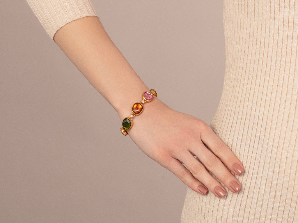 GURHAN, GURHAN Elements Gold Tourmaline All Around Single-Strand Bracelet, Mixed Amorphous Shapes