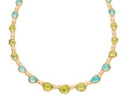 GURHAN, GURHAN Elements Gold All Around Short Necklace, Mixed Amorphous Shapes, Mixed Pastel Stones