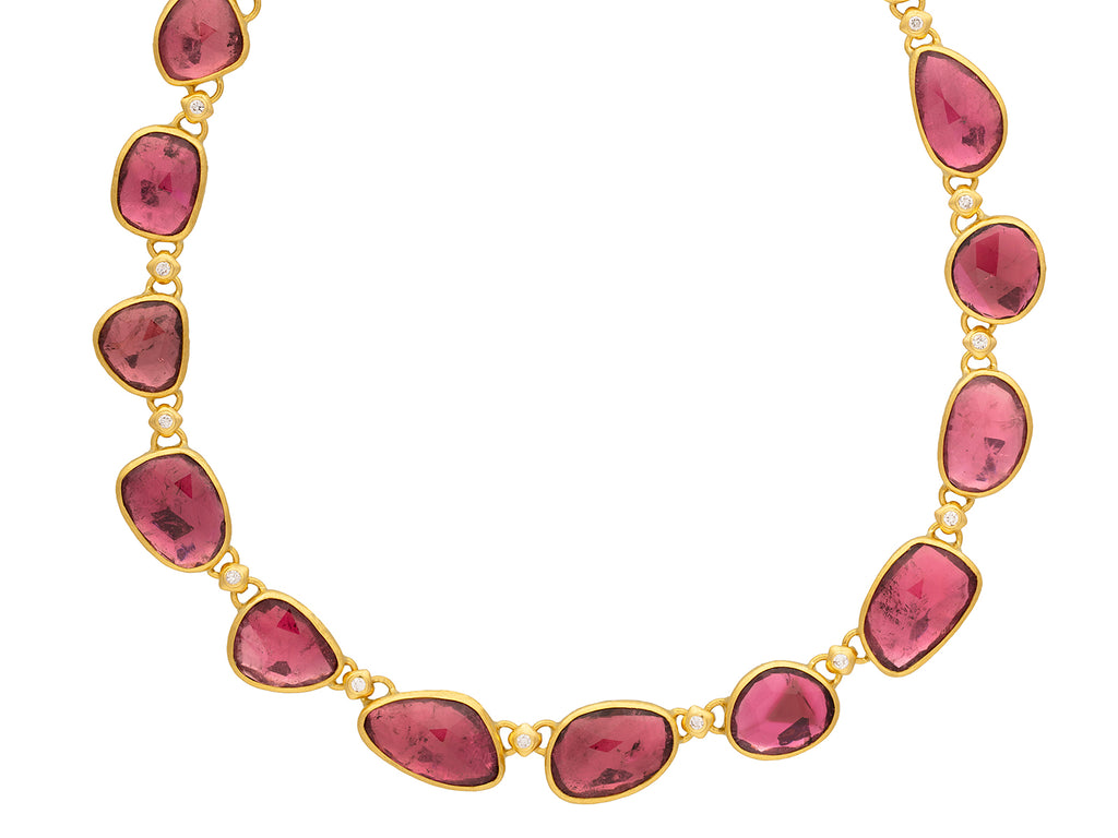 GURHAN, GURHAN Elements Gold Tourmaline All Around Short Necklace, Mixed Amorphous Shapes