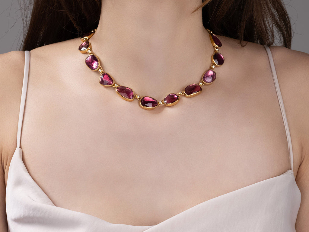 GURHAN, GURHAN Elements Gold Tourmaline All Around Short Necklace, Mixed Amorphous Shapes