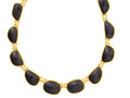 GURHAN, GURHAN Elements Gold All Around Short Necklace, Mixed Rosecut Shapes, Sapphire and Diamond
