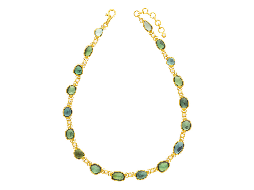 GURHAN, GURHAN Elements Gold Tourmaline Single-Strand Short Necklace, Mixed Amorphous Shapes