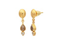 GURHAN, GURHAN Elements Gold Single Drop Earrings, 6x5mm Teardrop on Post Top, Diamond