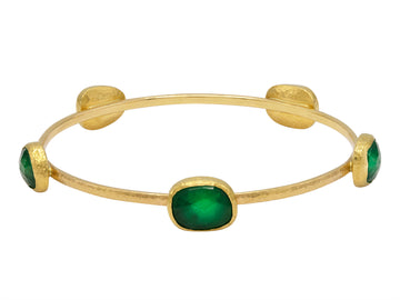 GURHAN, GURHAN Elements Gold Emerald Stacking Bangle Bracelet, 5-Stone