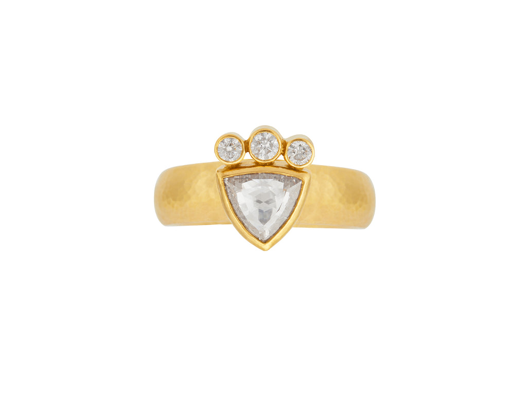 GURHAN, GURHAN Elements Gold Diamond Cocktail Ring, 8x7mm Triangle