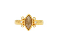 GURHAN, GURHAN Elements Gold Stone Cocktail Ring, 12x6mm Marquise, Diamond