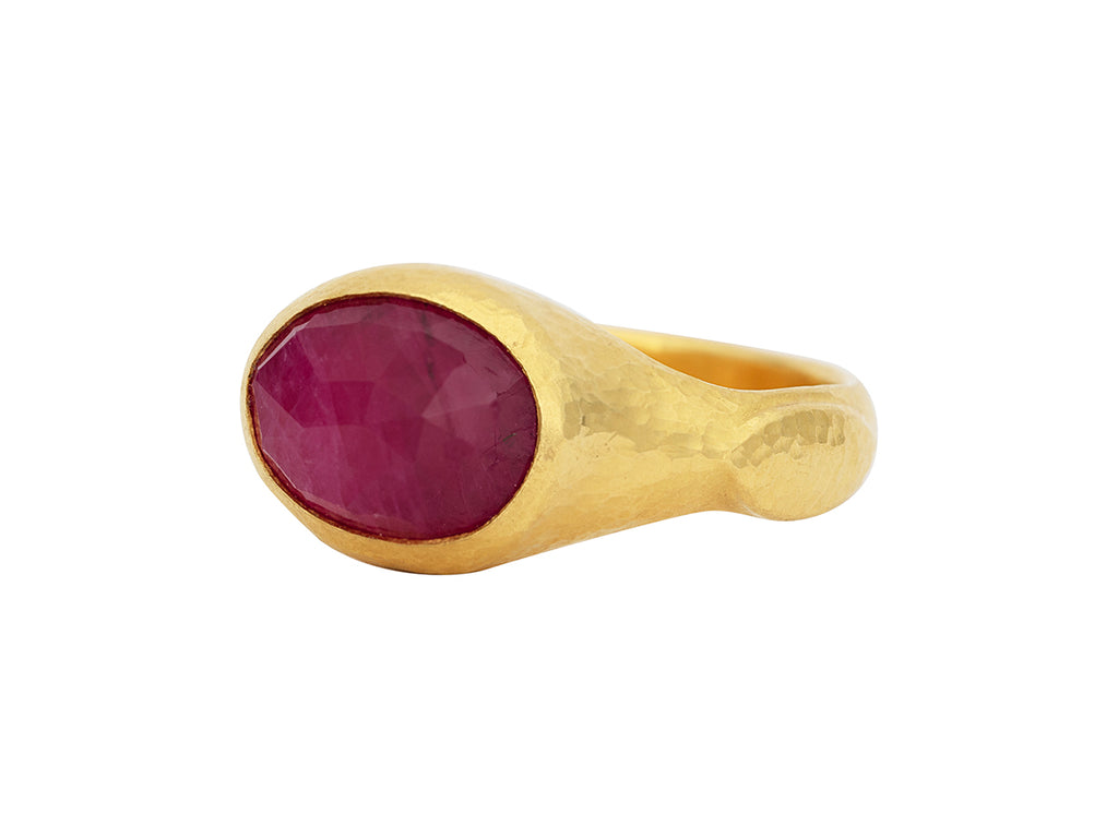 GURHAN, GURHAN Elements Gold Ruby Cocktail Ring, Graduated Band