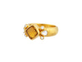 GURHAN, GURHAN Elements Gold Stone Cocktail Ring, 8mm Square, Sapphire and Diamond