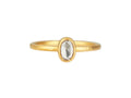 GURHAN, GURHAN Elements Gold Stone Stacking Ring, 7x5mm Oval, Diamond