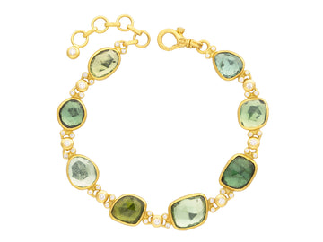 GURHAN, GURHAN Elements Gold Tourmaline Single-Strand Bracelet, Mixed Amorphous Shapes