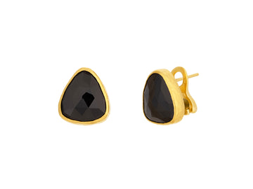 GURHAN, GURHAN Elements Gold Spinel Stud Earrings, 15x14mm Amorphous