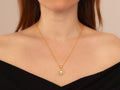 GURHAN, GURHAN Elements Gold Pendant Necklace, 8x7mm Oval set in Diamond Frame, Rosecut Diamond