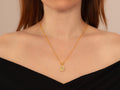 GURHAN, GURHAN Elements Gold Pendant Necklace, 7x5mm Oval in Diamond Frame, Old Cut Diamond