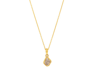 GURHAN, GURHAN Elements Gold Diamond Pendant Necklace, 10x8mm Amorphous Slice