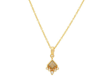 GURHAN, GURHAN Elements Gold Pendant Necklace, 9mm Kite Shape, Diamond