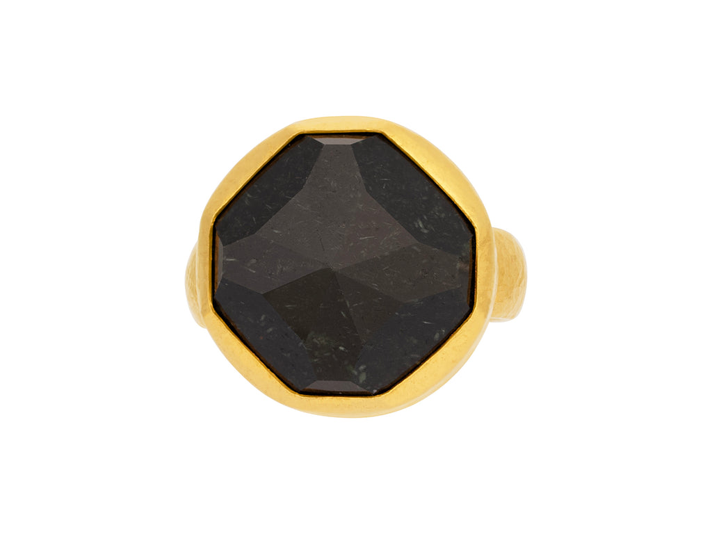 GURHAN, GURHAN Elements Gold Jade Cocktail Ring, 17mm Octagon Stone