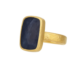 GURHAN, GURHAN Elements Gold Sapphire Cocktail Ring, 17x12mm Rectangle