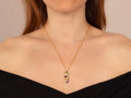 GURHAN, GURHAN Embrace Gold Pendant Necklace, Vertical Rectangle, Mixed Stones