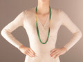 GURHAN, GURHAN Flurries Gold Beaded Long Necklace, 7-Strand with Double "S" Clasp, Emerald