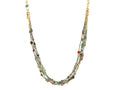 GURHAN, GURHAN Flurries Gold Beaded Long Necklace, 7-Strand with Double "S" Clasp, Mixed Stones