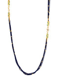 GURHAN, GURHAN Flurries Gold Multi-Strand Long Necklace, Double "S" Clasp, with Lapis