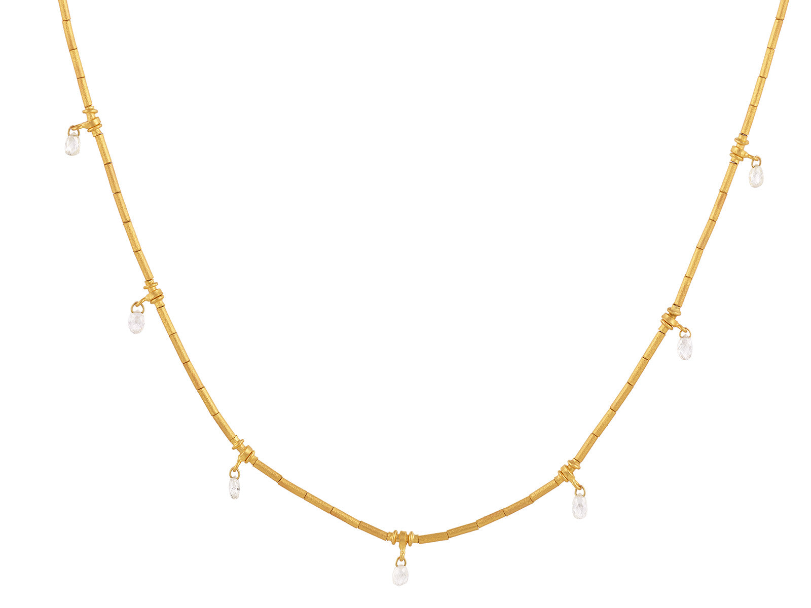 [Golden dew] 韓国☆18K Gold☆Lovely Garden Necklace Lovely Antique Link Chain Necklace, Textured Link Chain, 18K