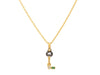 GURHAN, GURHAN Guardian Gold Pendant Necklace, Honorata Key, Diamond and Emerald