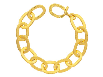 GURHAN, GURHAN Hoopla Gold Chain Link Bracelet, 14x8mm Flat Oval Links