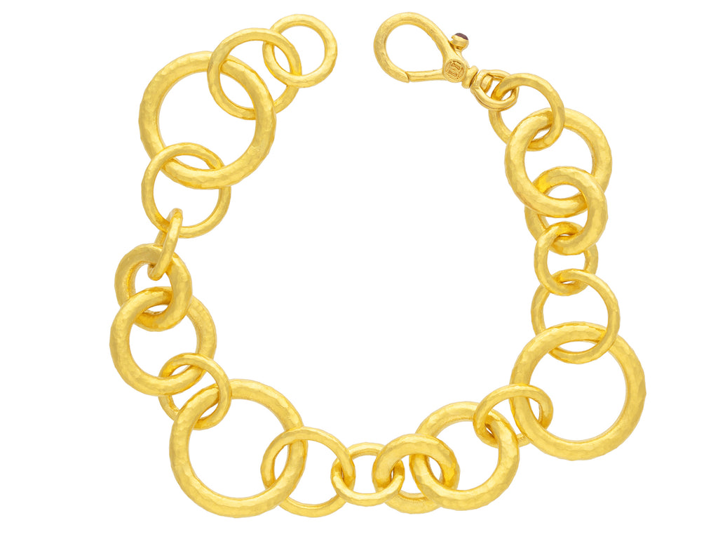 GURHAN, GURHAN Hoopla Gold Chain Link Bracelet, Chunky Mixed Round Links