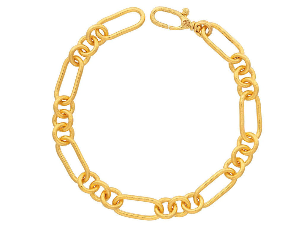 GURHAN, GURHAN Hoopla Gold Chain Link Bracelet, Mixed Oval and Round Links