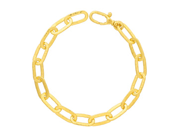 GURHAN, GURHAN Hoopla Gold Chain Link Bracelet, 12x4mm Flat Oval Links