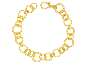 GURHAN, GURHAN Hoopla Gold Chain Link Bracelet, Mixed Round Links