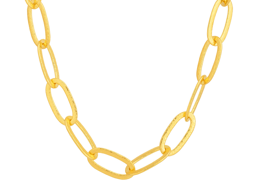 GURHAN, GURHAN Hoopla Gold Chain Link Necklace, 20x12mm Flat Oval Links