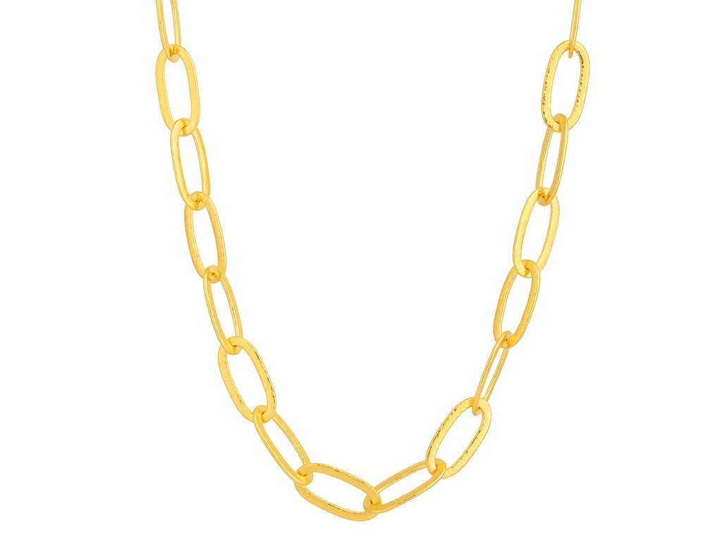 GURHAN, GURHAN Hoopla Gold Chain Link Necklace, 20x12mm Flat Oval Links