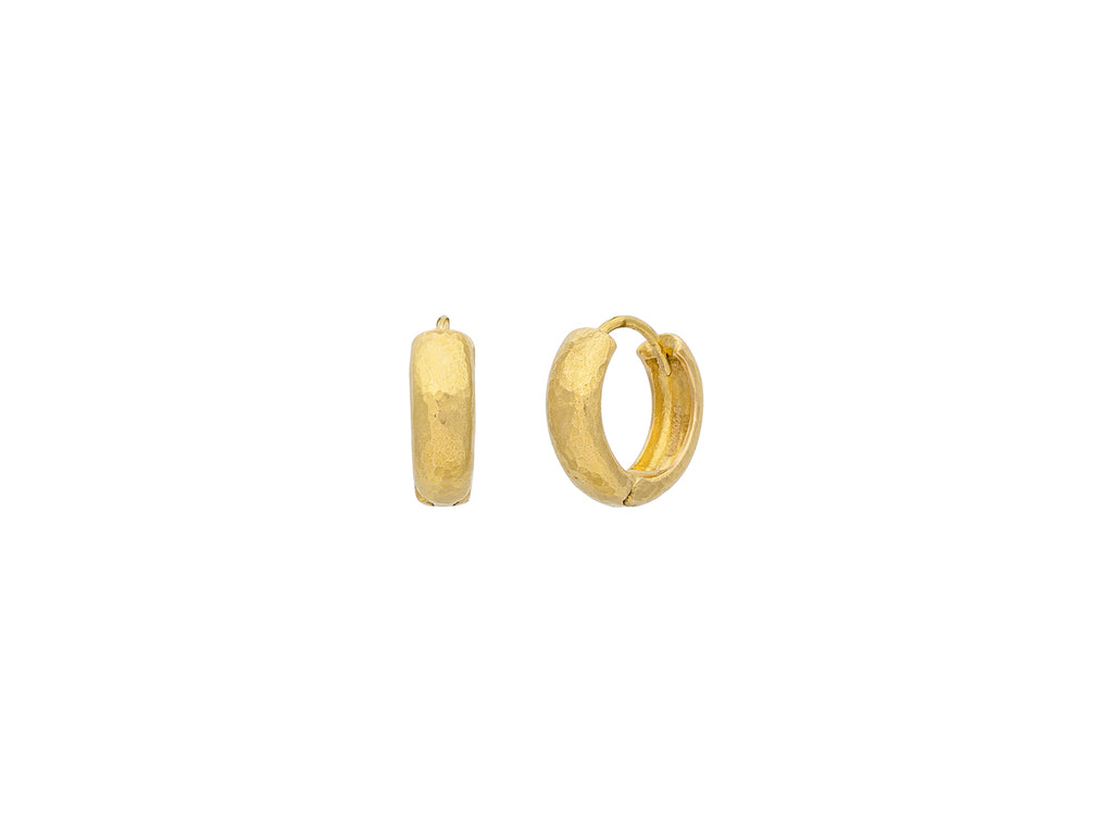 GURHAN, GURHAN Hoopla Gold Huggie Hoop Earrings, 1/2" Round Hinged