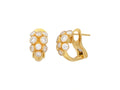 GURHAN, GURHAN Hoopla Gold Huggie Hoop Earrings, 8mm Wide, Clustered Stones, Diamond