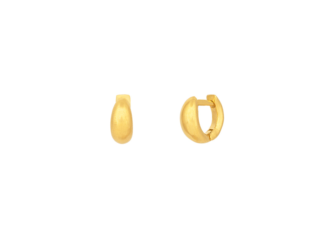 GURHAN, GURHAN Hoopla Gold Huggie Hoop Earrings, Extra Small Smooth Rounded