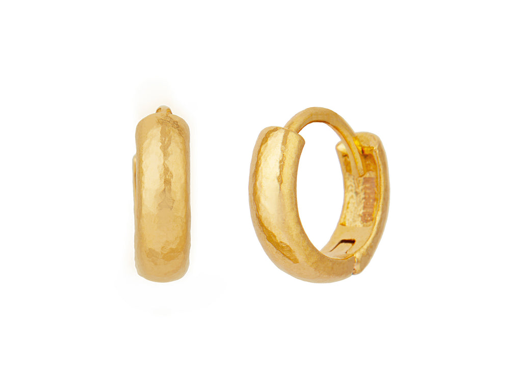 GURHAN, GURHAN Hoopla Gold Huggie Hoop Earrings, Small Round, No Stone