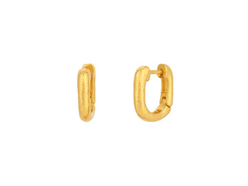 GURHAN, GURHAN Hoopla Gold Huggie Hoop Earrings, Small Oval