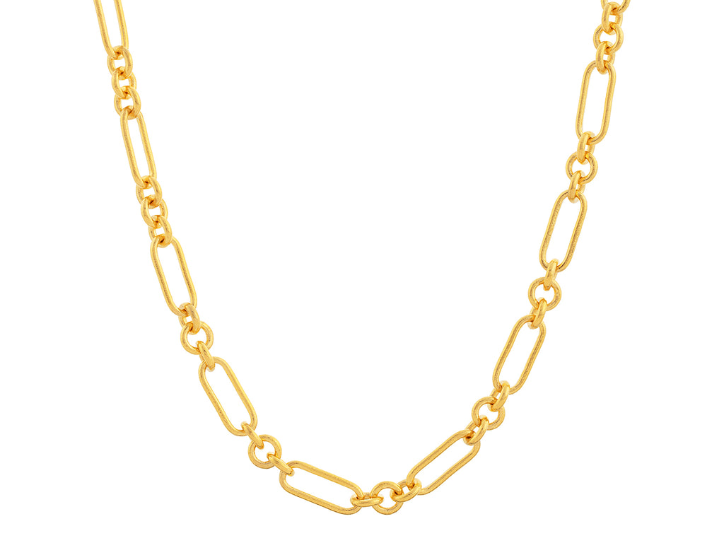 GURHAN, GURHAN Hoopla Gold Link Short Necklace, Round and Oval Links