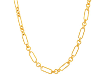 GURHAN, GURHAN Hoopla Gold Link Short Necklace, Round and Oval Links