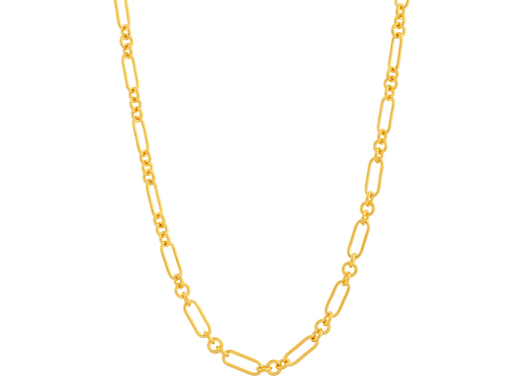 GURHAN, GURHAN Hoopla Gold Link Long Necklace, Round and Oval Links