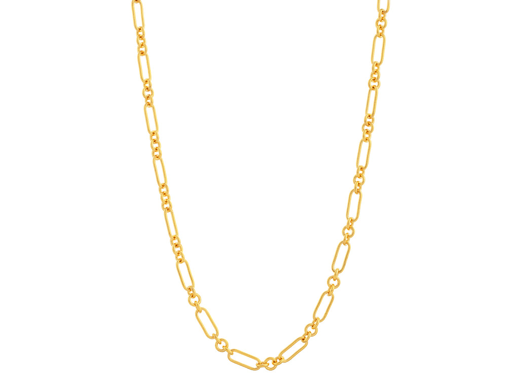 GURHAN, GURHAN Hoopla Gold Link Short Necklace, Round and Oval Links