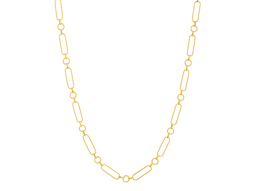 GURHAN, GURHAN Hoopla Gold Link Short Necklace, Mixed Oval and Round Chain