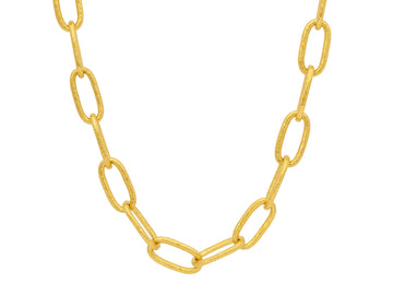 GURHAN, GURHAN Hoopla Gold Link Short Necklace, 20x7mm Oval Links