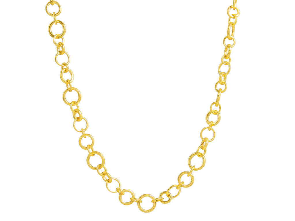 GURHAN, GURHAN Hoopla Gold Link Short Necklace, Mixed Round Links