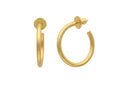 GURHAN, GURHAN Hoopla Gold Post Hoop Earrings, 25mm Round, No Stone